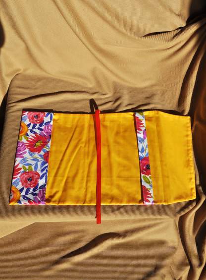 One-of-a-Kind Japanese Inspired Adjustable Floral Fabric Book Cover | Hardback Size | Ribbon Bookmark Included