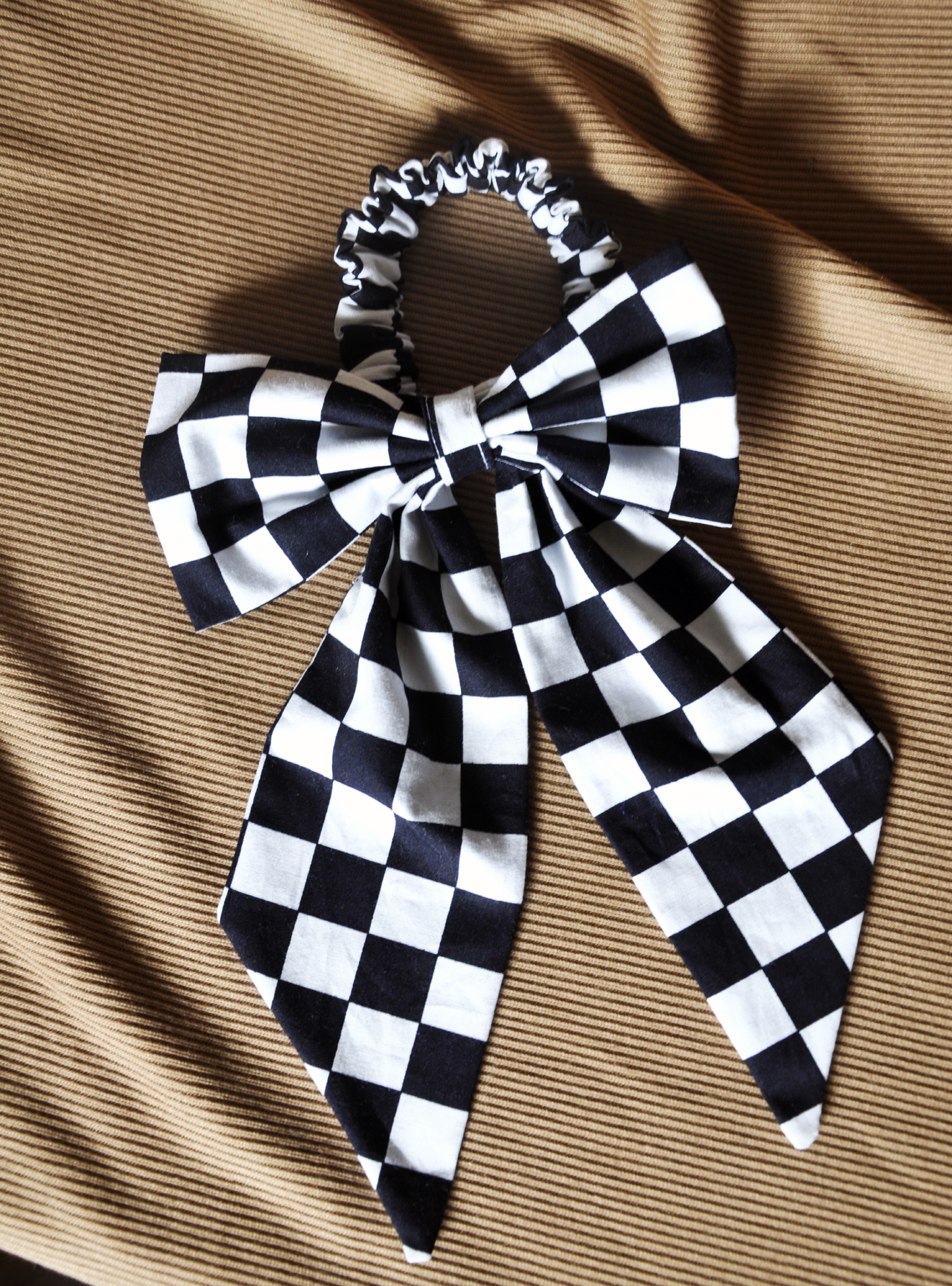 Handmade Monochrome Hair Accessory Set | 4-Piece Scrunchie & Bow Bundle | Sustainable | One-of-a-kind | Eco-Friendly Gift