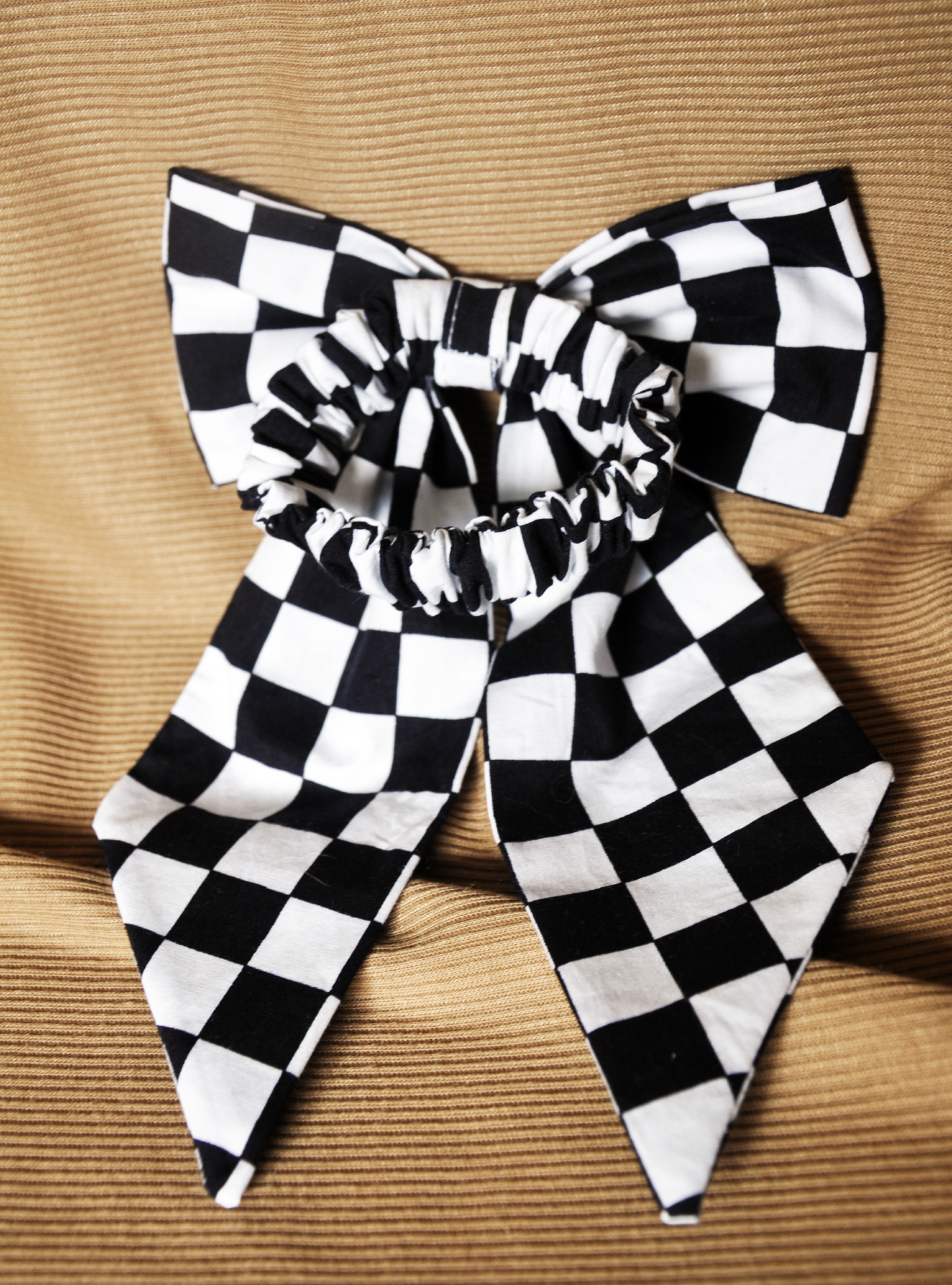 Handmade Monochrome Hair Accessory Set | 4-Piece Scrunchie & Bow Bundle | Sustainable | One-of-a-kind | Eco-Friendly Gift