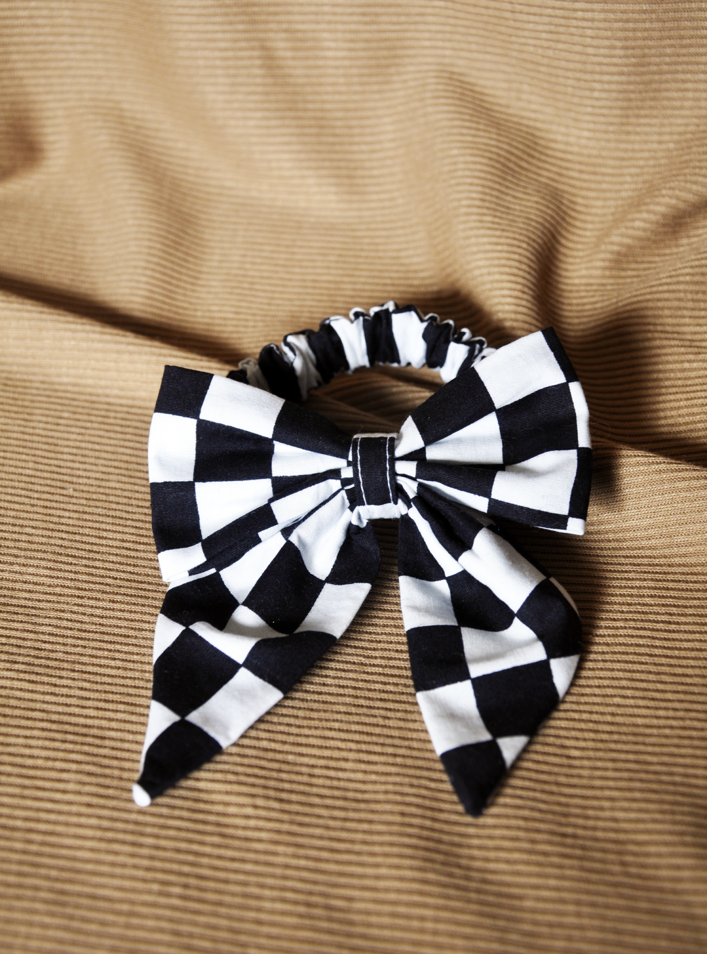 Handmade Monochrome Hair Accessory Set | 4-Piece Scrunchie & Bow Bundle | Sustainable | One-of-a-kind | Eco-Friendly Gift