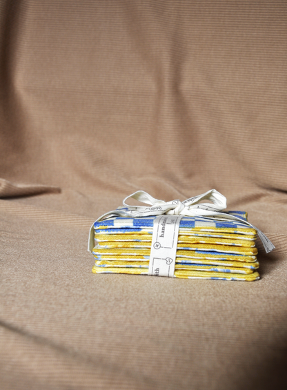 Handmade Retro Inspired Fabric Coasters – Set of 8 | Sustainable Homeware from Reclaimed Textiles