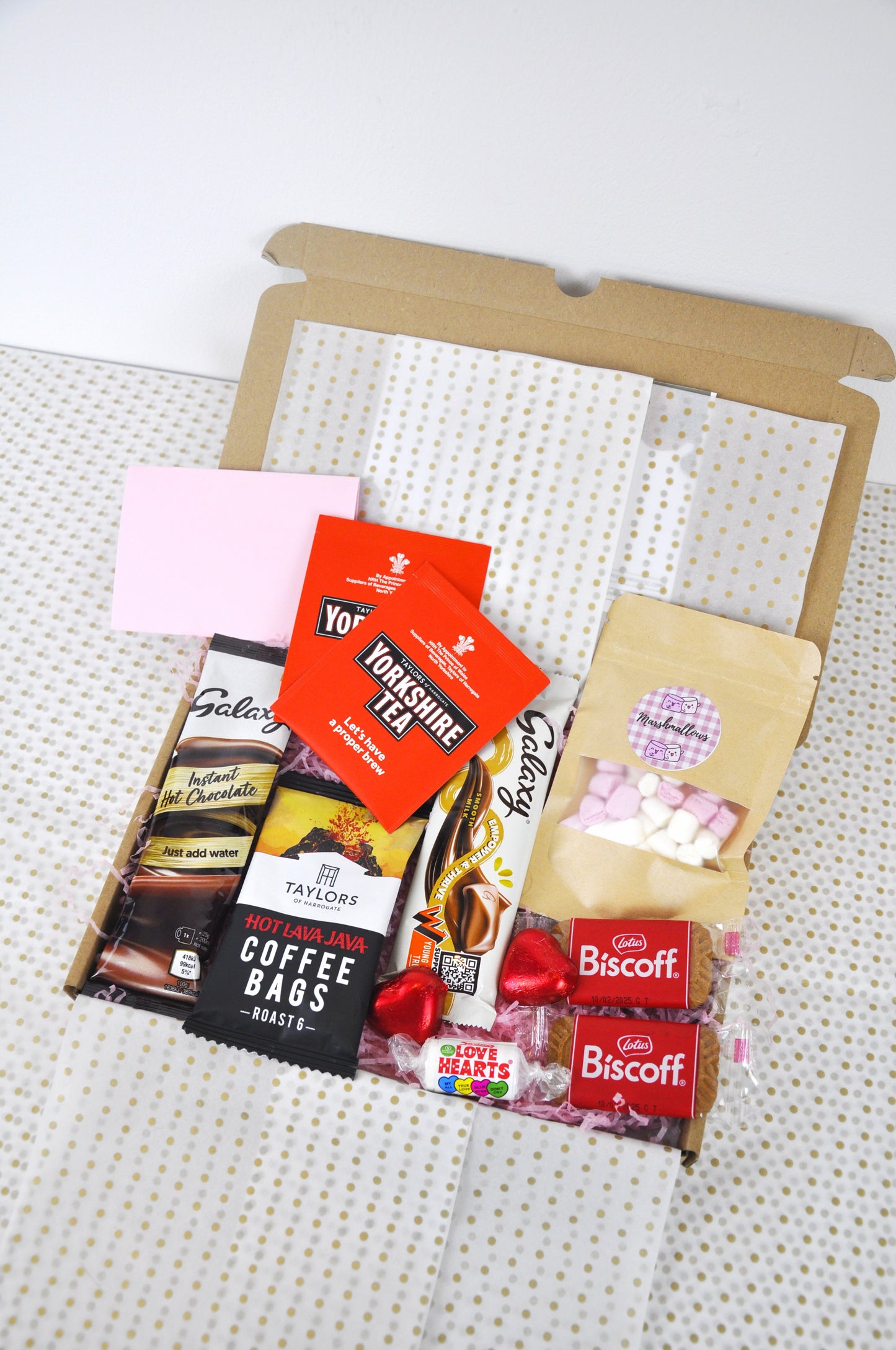 Letterbox Hamper Gift Set | Coffee, Tea, Hot Chocolate & Sweet Treats