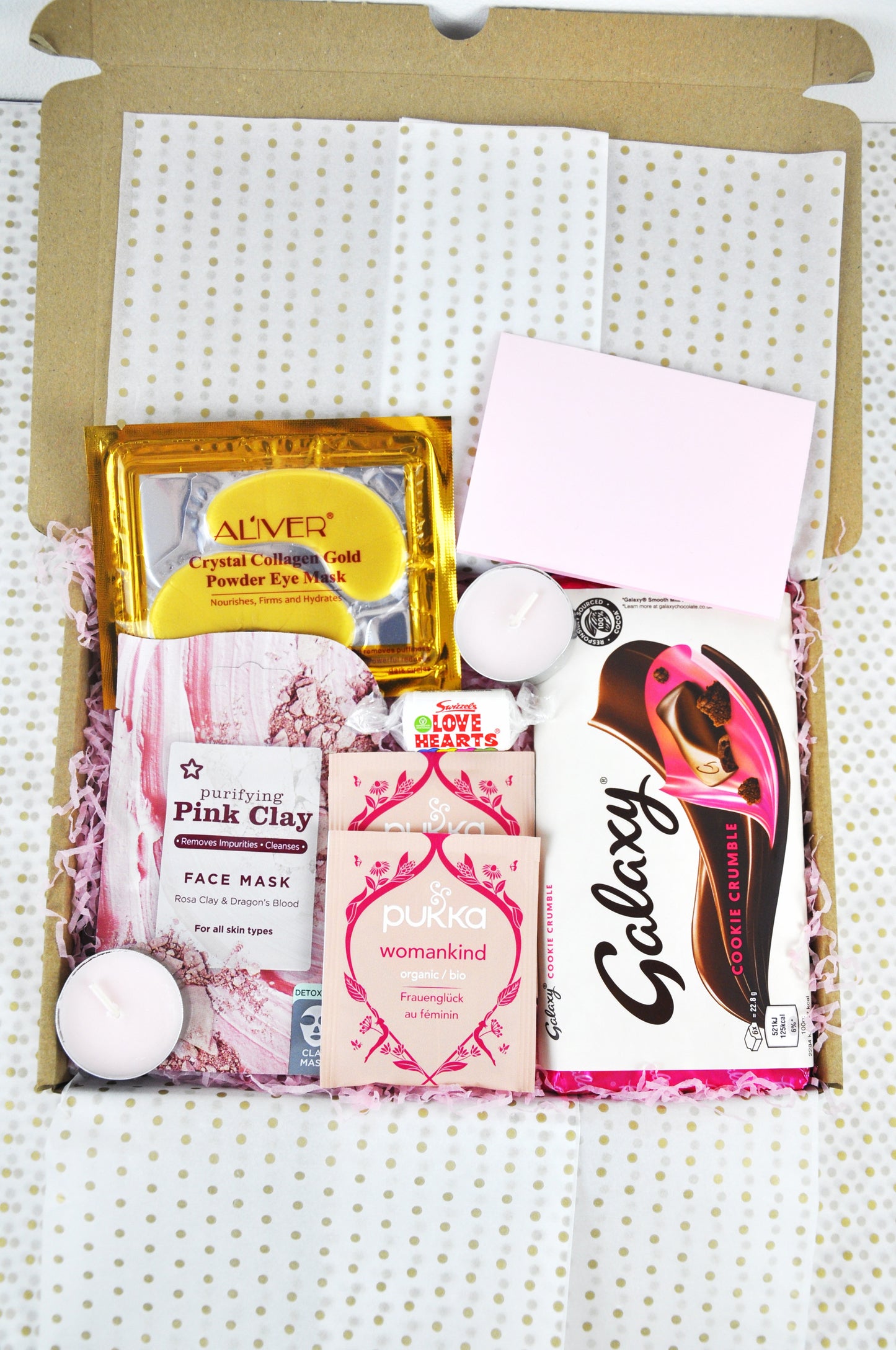 Personalised Pink Letterbox Pamper Hamper Gift