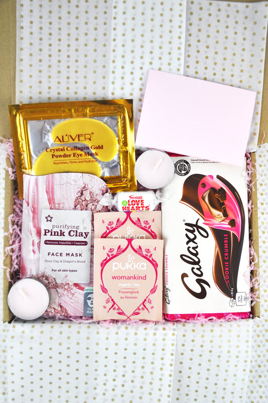 Personalised Pink Letterbox Pamper Hamper Gift