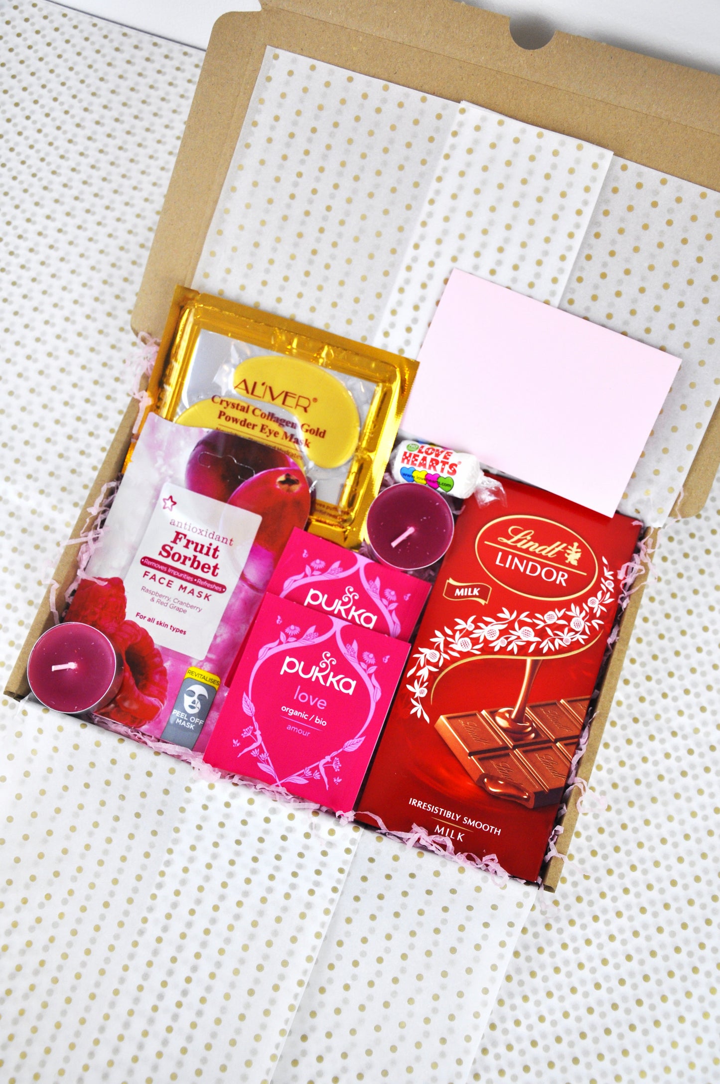 Personalised Red Letterbox Pamper Hamper Gift