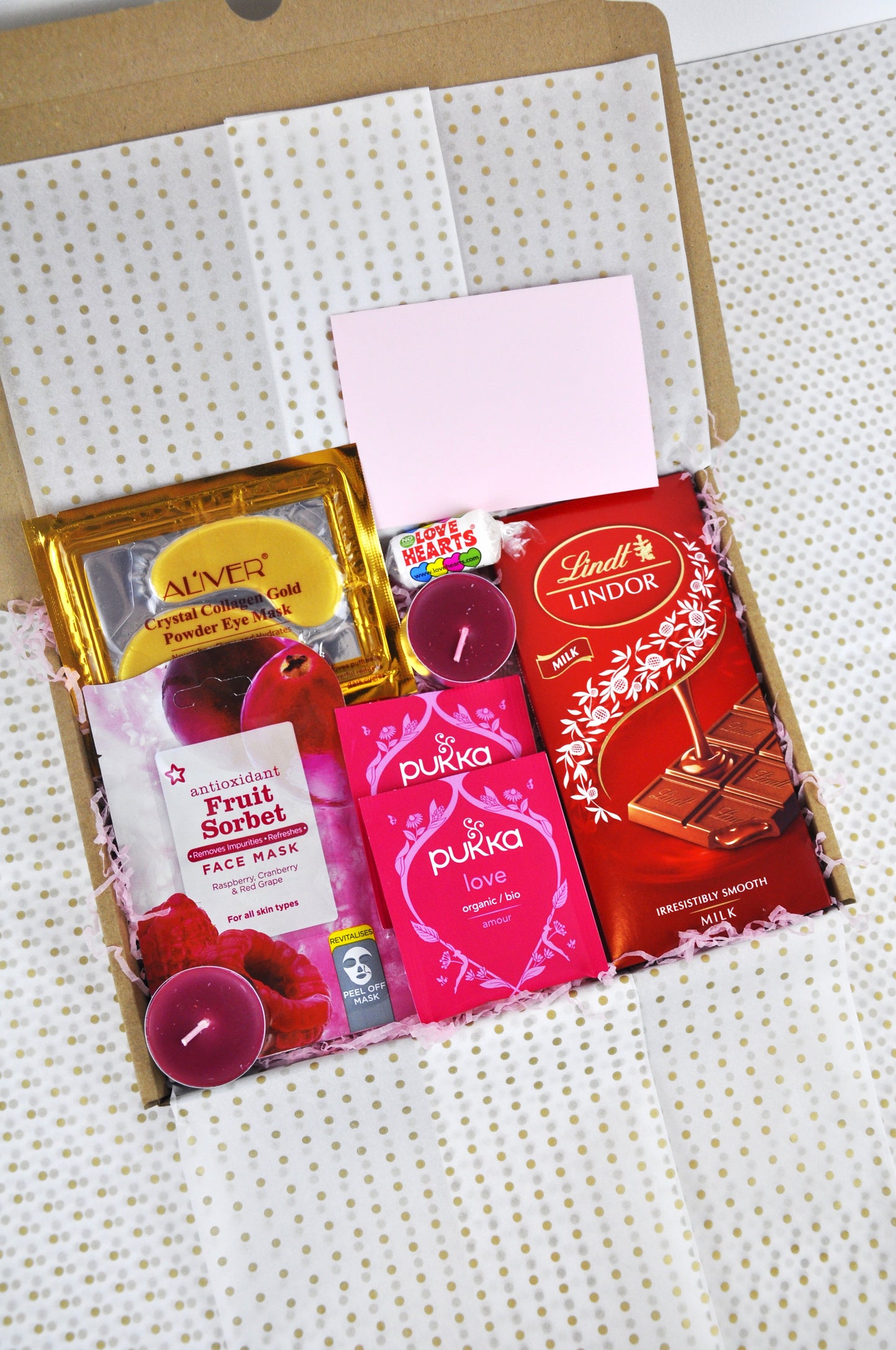 Personalised Red Letterbox Pamper Hamper Gift