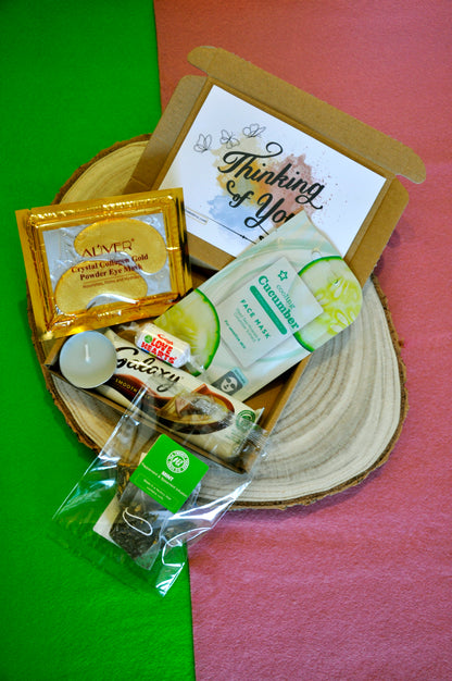 Green Mini Spa Letterbox Hamper Gift Box