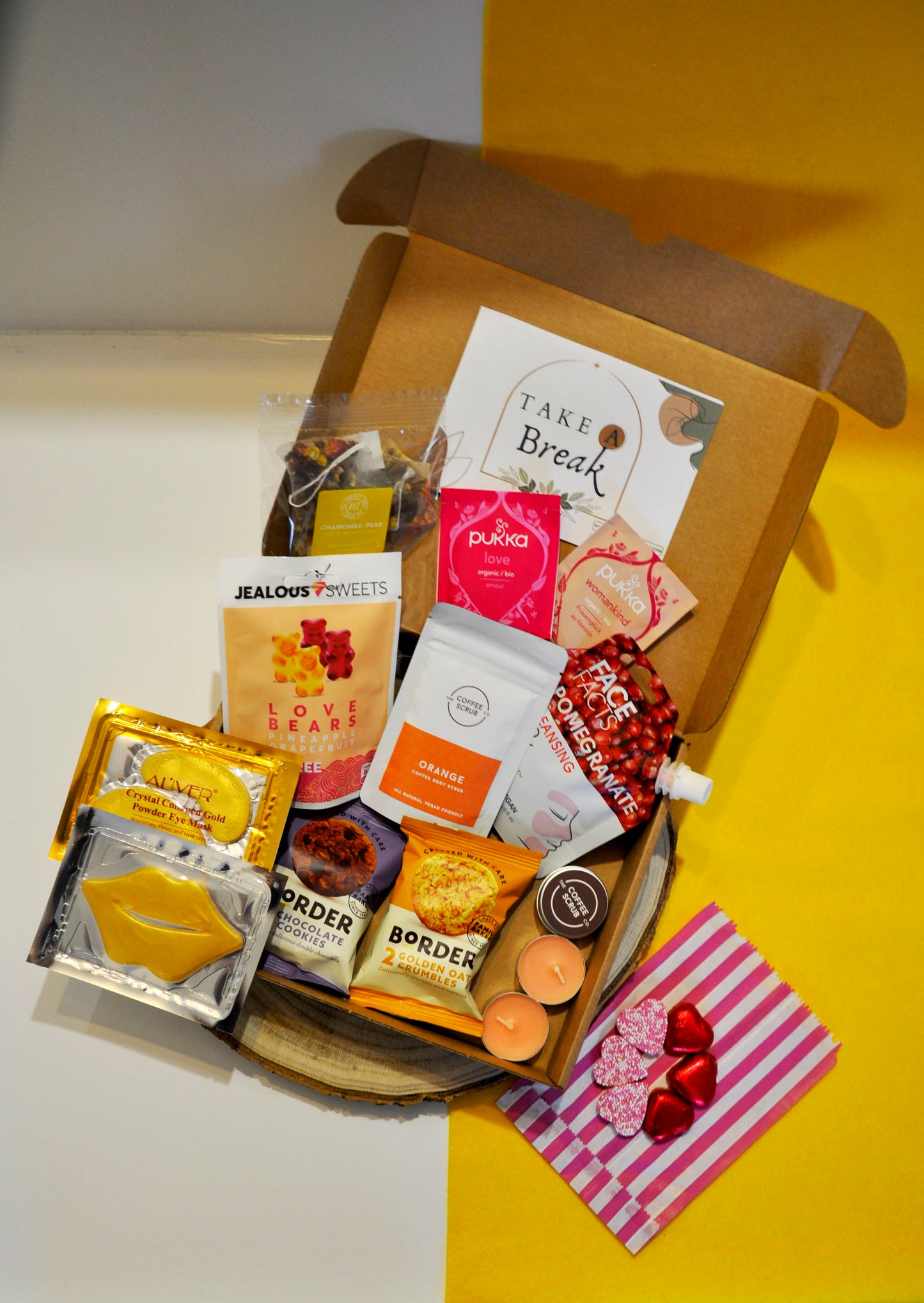 Luxury Spa Gift Box For Her with Border Biscuits, Vegan Friendly