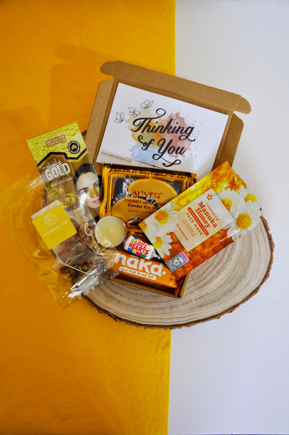 Yellow Mini Spa Pamper Hamper Gift Box